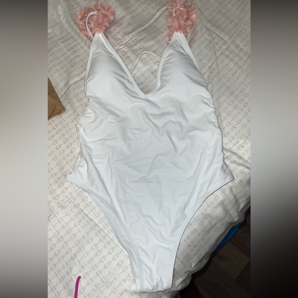 Size large brand new white one-piece